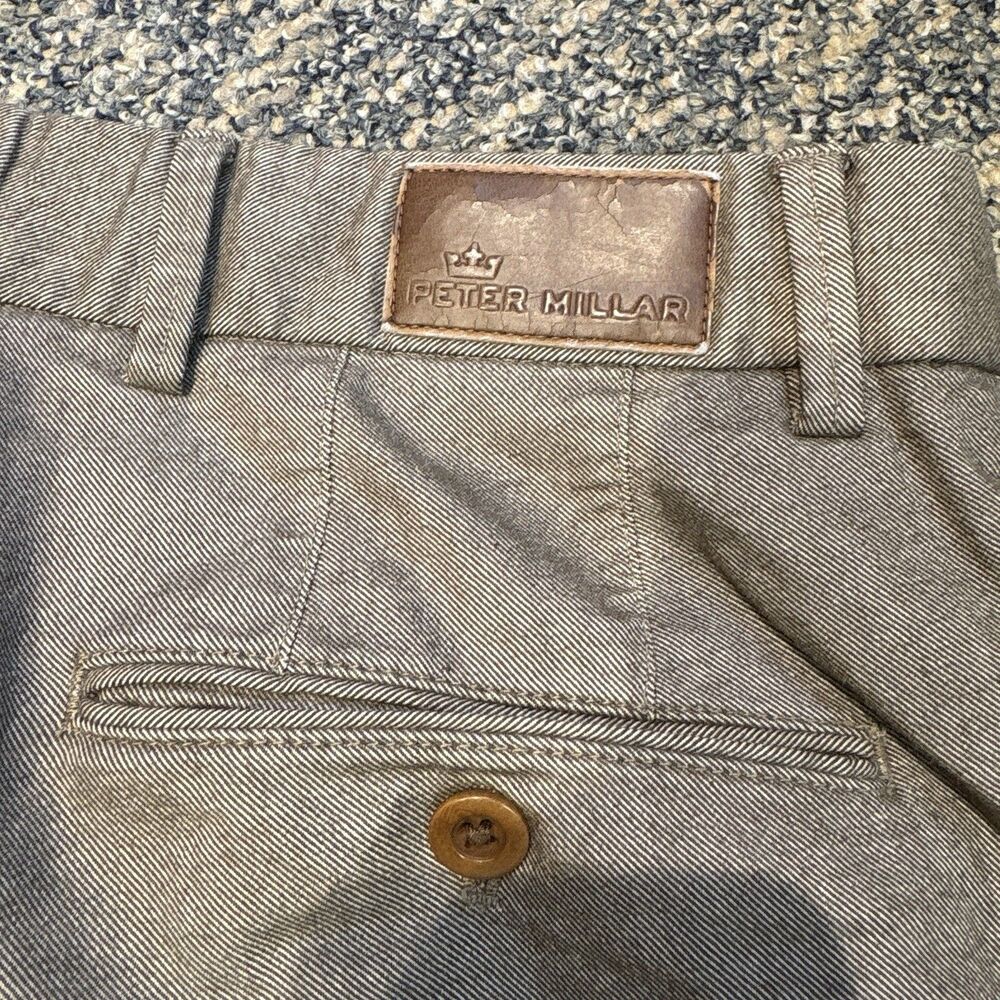 Peter Millar Hybrid Chino 5 Pocket Pants Gray Dress Golf Performance 30x25